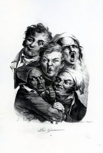 Les Grimaces, c.1823 by Louis Leopold Boilly